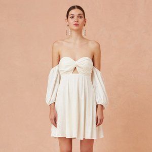 Wistful Mini Dress, Creme
